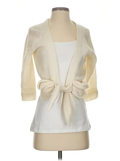 Pre-owned Artpodium Studio Cardigan Sweater In White