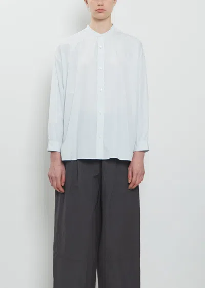 Arts & Science Band Collar Simple Shirt In White