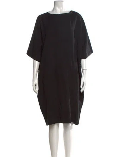 Pre-owned Arts & Science Bateau Neckline Knee-length Dress In Black