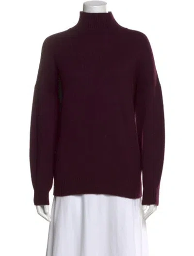 Pre-owned Arts & Science Cashmere Turtleneck Sweater In Burgundy
