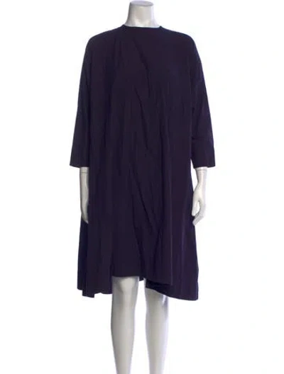 Pre-owned Arts & Science Crew Neck Knee-length Dress In Blue