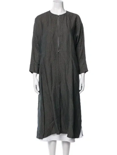 Pre-owned Arts & Science Patterned Coat In Green