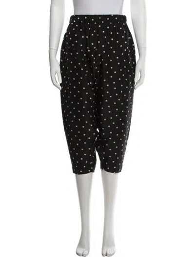 Pre-owned Arts & Science Polka Dot Print Wide Leg Pants In Black