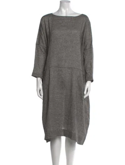 Pre-owned Arts & Science Wool Midi Length Dress In Grey
