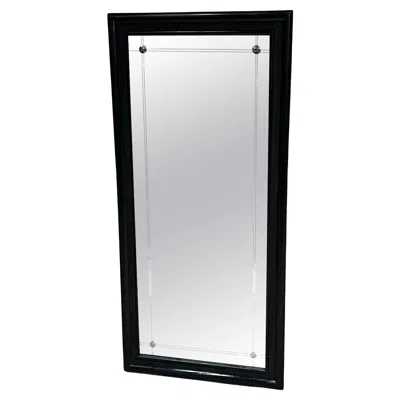 Pre-owned Arturo Pani 1950s Antique Wall Mirror Black Satin Mexico City