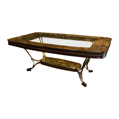 Pre-owned Arturo Pani 1950s  Dining Table Forged Iron Bronze Mexico City In Brown