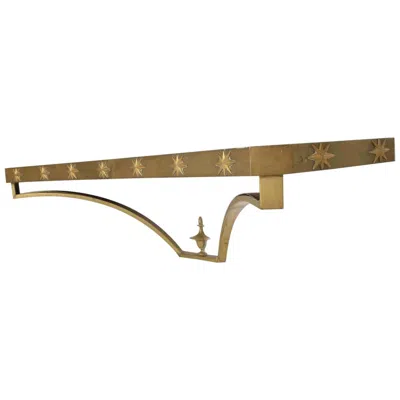 Pre-owned Arturo Pani 1950s Star Wall Console Table Brass & Églomisé  Mexico In Brown