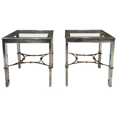 Pre-owned Arturo Pani 1960s  Bronze Side Tables Mexico City In Gold