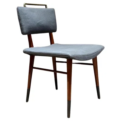 Pre-owned Arturo Pani 1960s  Custom Dining Chairs Set Eight Mahogany Bronze Mexico City In Brown