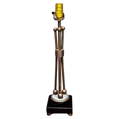 Pre-owned Arturo Pani 1960s  Refined Brass Table Lamp Mexico In Black