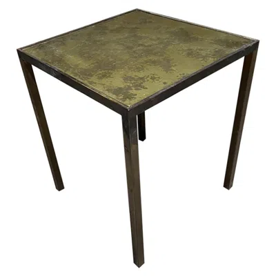 Pre-owned Arturo Pani 1960s  Side Table Bronze Eglomise Glass In Gold