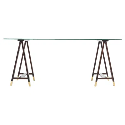 Pre-owned Arturo Pani Trestle Table In Brown