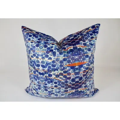 Artxtiles Blue Bubbles Velvet Pillow