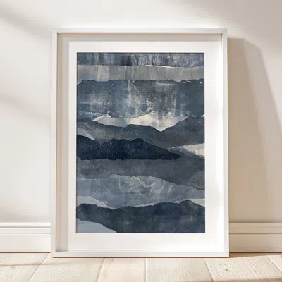 Artxtiles Blue Ridges Framed Print In Multi