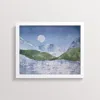 Artxtiles Cold Spring Evening Small Framed Print In Blue