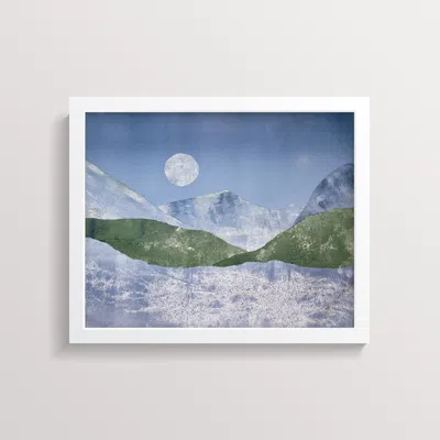 Artxtiles Cold Spring Evening Small Framed Print In Blue