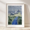 Artxtiles Mountain Trail Framed Print In Multi