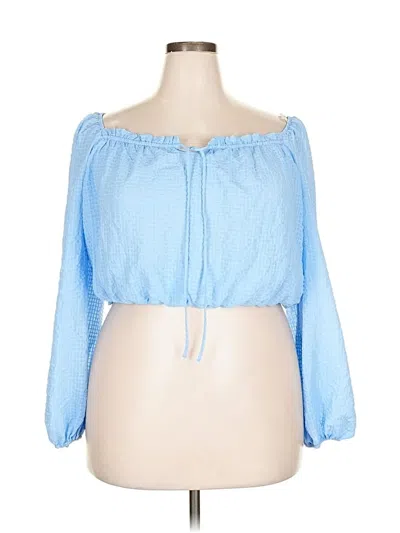 Pre-owned Arula 3/4 Sleeve Blouse In Blue