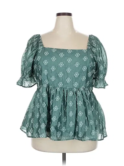 Pre-owned Arula 3/4 Sleeve Blouse In Blue