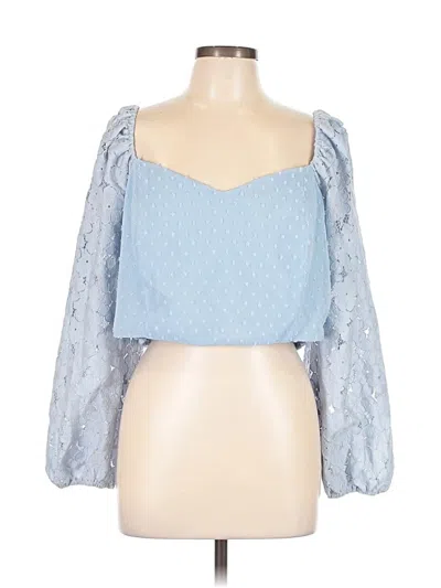 Pre-owned Arula 3/4 Sleeve Blouse In Blue