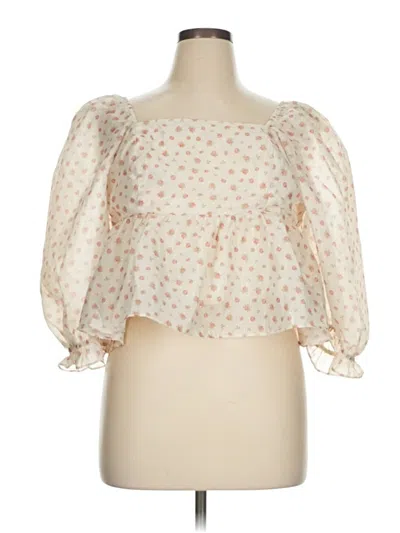 Pre-owned Arula 3/4 Sleeve Blouse In Ivory