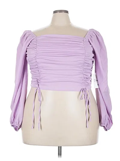 Pre-owned Arula 3/4 Sleeve Blouse In Purple