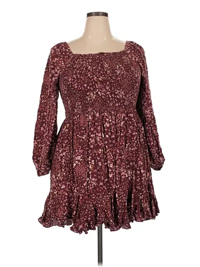 Pre-owned Arula Casual Dress In Burgundy
