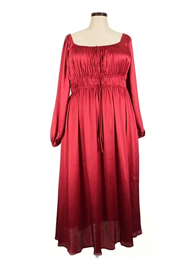 Pre-owned Arula Casual Dress In Burgundy