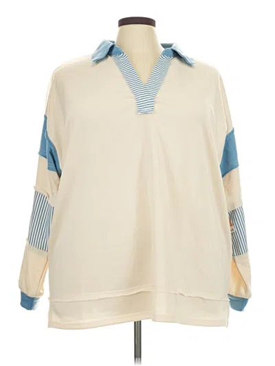 Pre-owned Arula Long Sleeve Polo Shirt In White