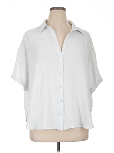Pre-owned Arula Short Sleeve Blouse In White