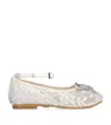 Aruna Seth Lace Angelina Ballet Flats In White