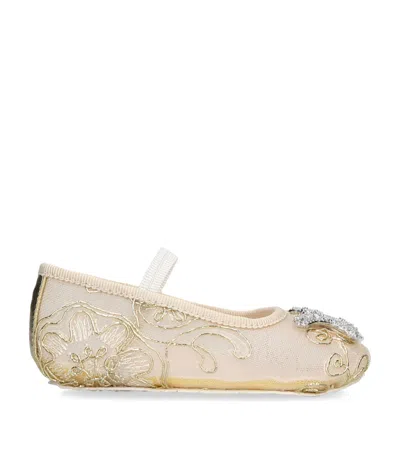 Aruna Seth Kids'  Lace Odette Ballet Flats In Multi