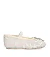 Aruna Seth Lace Odette Ballet Flats In White