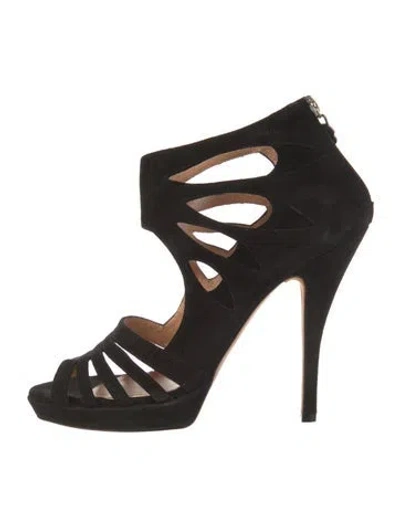 Pre-owned Aruna Seth Suede Sandals In Black