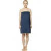 Arus Gots Certified Organic Cotton Shower Bath Wrap In Blue