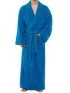 Arus Mens Classic Shawl Collar Ankle Length Terry Bathrobe In Blue