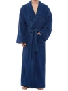 Arus Mens Classic Shawl Collar Ankle Length Terry Bathrobe In Blue