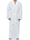 Arus Mens Classic Shawl Collar Ankle Length Terry Bathrobe In White