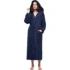 Arus Paradise Womens Hooded Cotton Bath Robe In Blue