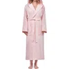 Arus Paradise Womens Hooded Cotton Bath Robe In Pink