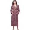 Arus Paradise Womens Hooded Cotton Bath Robe In Purple