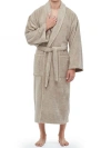 Arus Shawl Collar Turkish Terry Cotton Bathrobe For Men In Gray