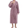 Arus Shawl Collar Turkish Terry Cotton Bathrobe For Women In Purple