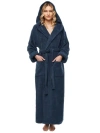 Arus Softy Womens Ankle Length Long Cotton Robe In Blue