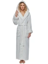 Arus Softy Womens Ankle Length Long Cotton Robe In White