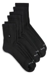 Arvin Goods 3-pack Quarter Crew Socks In Black