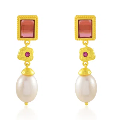 Arvino Women's Ethereal Pearl Earring Gold Vermeil