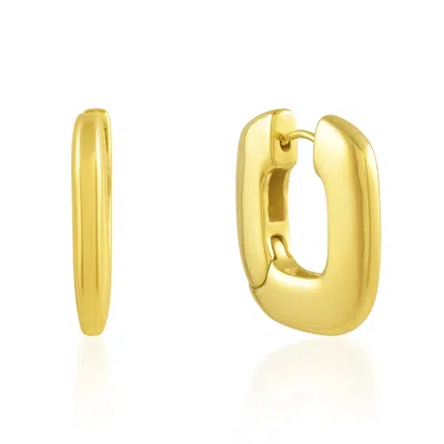 Arvino Women's Gold Casual Mini Geometric Ellips Hoops  Water Resistance Premium Plating
