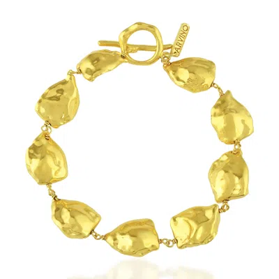Arvino Women's Gold Molten Nugget Bracelet - Silver