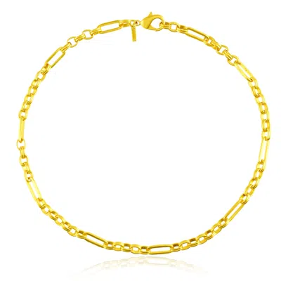 Arvino Women's Mix Link Chain Necklace- Gold Vermeil In Gray